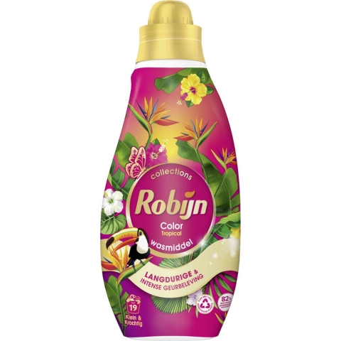 Robijn Klein&Krachtig Wasmiddel Color Tropical 19 Wasbeurten 665 ml