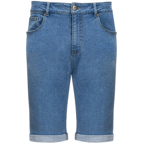 Milanoro - Stijlvolle jeansshort voor mannen - Lichtblauw - M