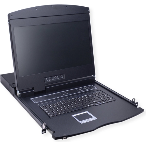 VALUE 19 KVM-switch, 8-poorts, 48 cm (19) TFT (16:9), VGA, USB, CH-Layout