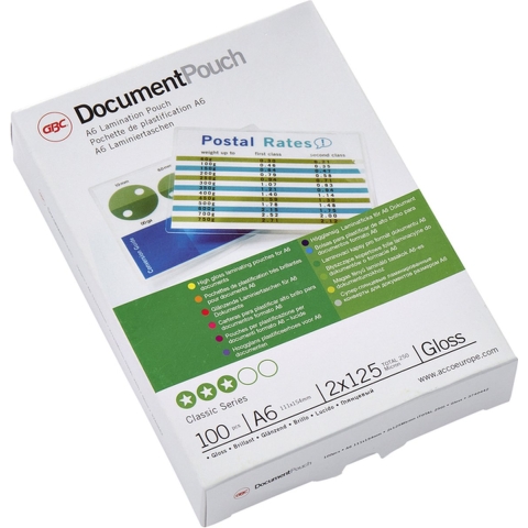 GBC Lamineerfolie DIN A6 125 micron glanzend 100 stuk(s)