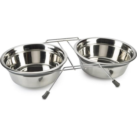 Beeztees Lumara - Hondenvoerbak - RVS - Grijs - 20 cm