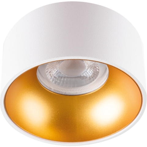 Kanlux 27576 Riti Plafondlamp GU10, Par 16 Goud (mat), Wit (mat)