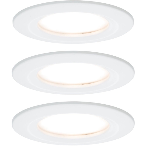 Paulmann LED-inbouwlamp voor badkamer Set van 3 stuks 18 W Wit (mat)