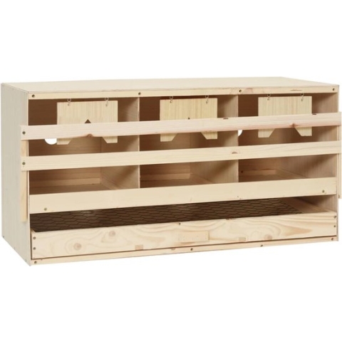 vidaXL-Kippenlegkast-3-compartimenten-72x33x38-cm-massief-grenenhout