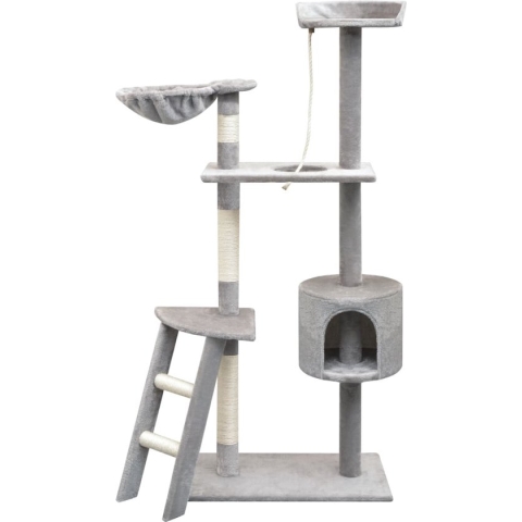 vidaXL-Kattenkrabpaal-met-sisal-krabpalen-150-cm-grijs