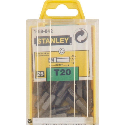 Stanley handgereedschap 1/4" Bits Torx T20 | 25 stuks - 1-68-842