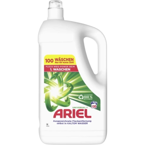 Ariel Ariel Wasmiddel Vloeibaar 5L - 100 Wasbeurten, Universeel, Extra Krachtig
