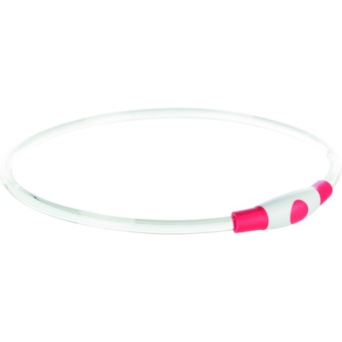 Trixie Halsband Usb Flash Light Lichtgevend Oplaadbaar Tpu Rood - 65X0.8 CM