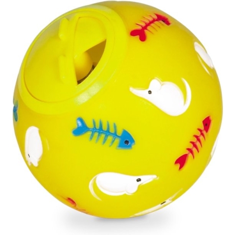 Nobby Cat Treat Ball - Geel - Ø 7,5 cm