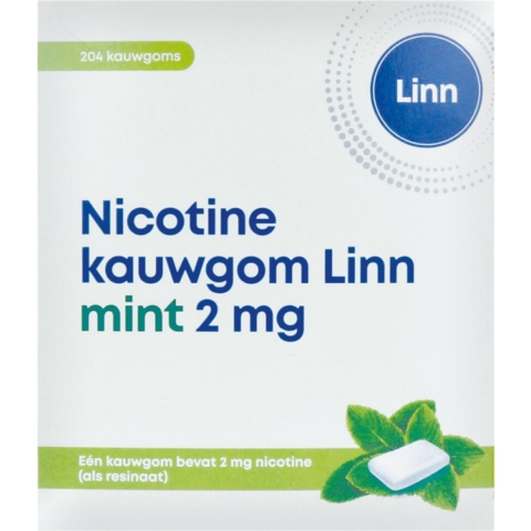 Linn Nicotine Kauwgom Mint 2 mg 204 stuks