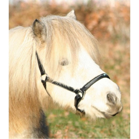 Waldhausen Lerenhalster Diamond Zwart - Paardenhalster - Pony