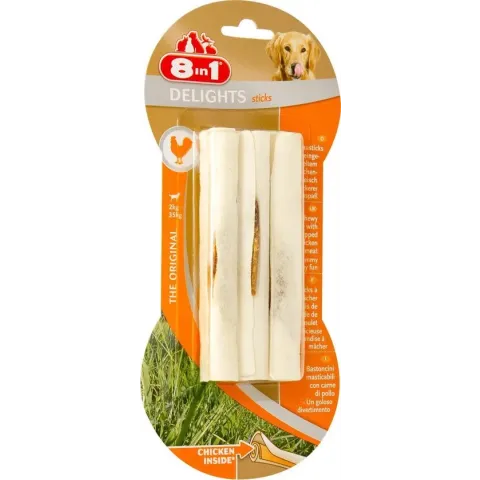 8in1 Delights Sticks - Kip - Hondensnack - 3 Stuks