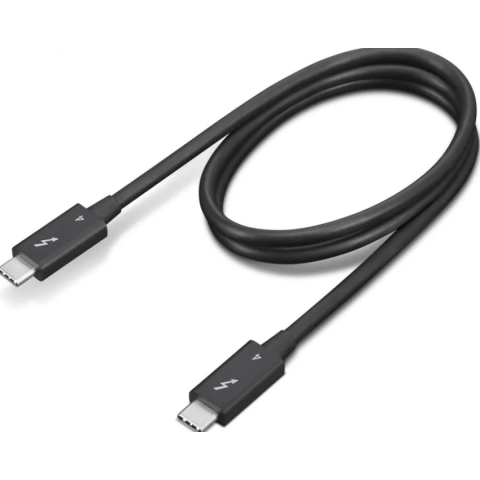 Lenovo Thunderbolt-kabel Thunderbolt 4 Thunderbolt (USB-C) stekker 0.70 m Zwart 8K UHD 4X91K16968