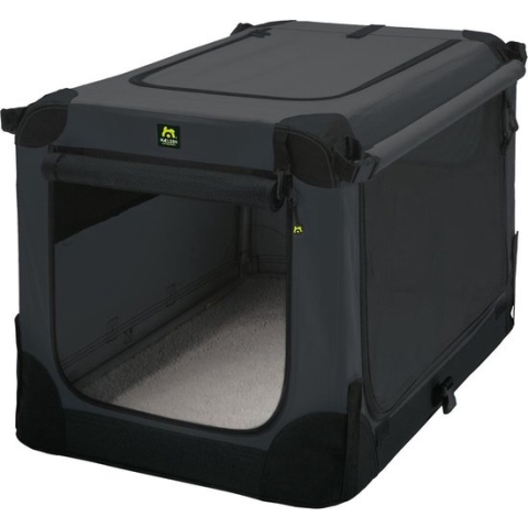 Maelson Reisbench 72cm Soft Kennel - Hondenbench van zacht materiaal - Opvouwbare kennel met stevig stalen binnenframe Antraciet