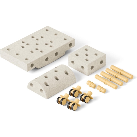 MODU Nieuwsgierigheid Set - 14 Onderdelen - 50x30x20 cm - Zand G - MODU - OneSize - Activiteitenspeelgoed