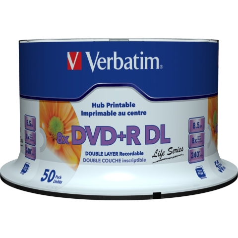 Verbatim 97693 DVD+R DL disc 8.5 GB 50 stuk(s) Spindel Bedrukbaar