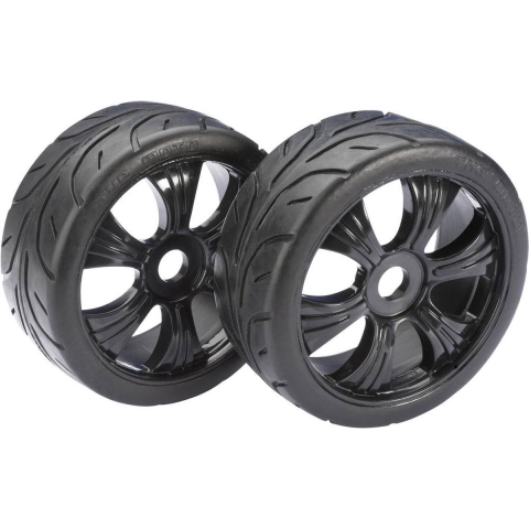 Absima 1:8 Buggy Complete wielen Street 6-spaaks Zwart 2 stuk(s)