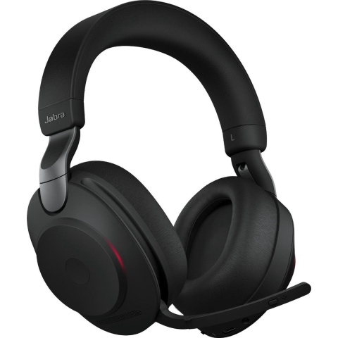 Jabra Evolve2 85 UC Over Ear headset Telefoon Bluetooth, Kabel Stereo Zwart Ruisonderdrukking (microfoon) Volumeregeling, Indicator voor batterijstatus,
