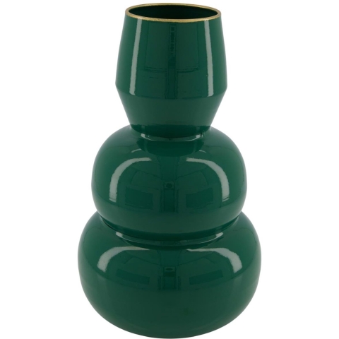 Vaas metaal groen Ø16,8xh28,5cm