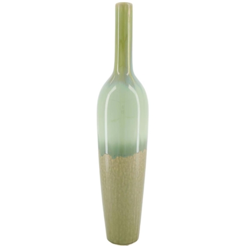 Fles keramiek groen Ø11,5xh54cm