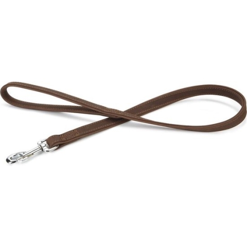 Beeztees leren looplijn Buffalo. Bruin. 100 cm x 22 mm.