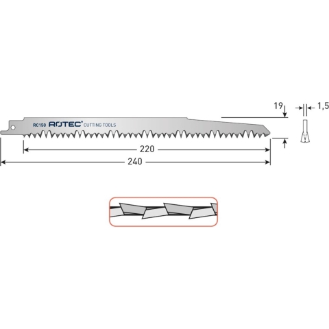 Rotec Reciprozagen RC150 / 1531L (VPE 5 stuks) - 5250150