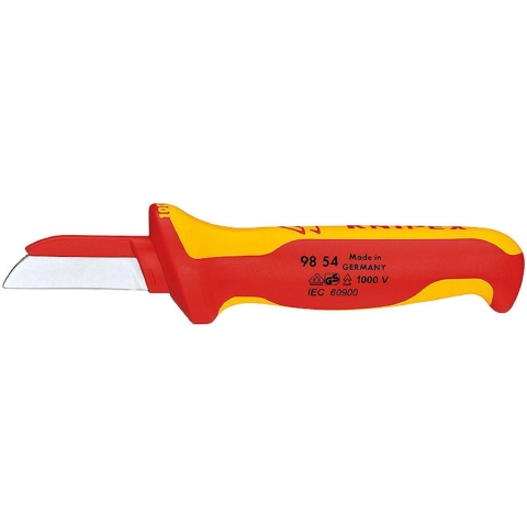 Knipex Kabelmes | Geïsoleerde meercomponenten-greep | VDE-getest | Lengte 190 mm | Zelfbedieningskaart/blister - 98 54 SB