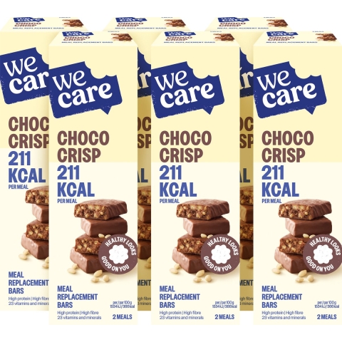 6x WeCare Meal Replacement Bars Choco Crisp 116 gr
