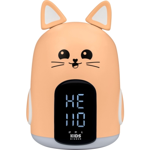 Bigben Kids - Kinderwekker&Nachtlamp - Geluidseffecten - Mia de Kat