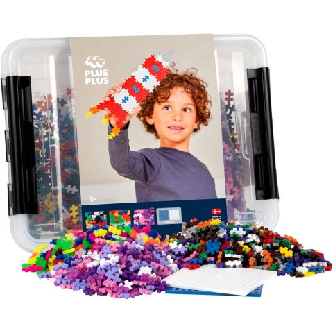 Plus-Plus - Opbergbox Mix - Constructiespeelgoed - Set Met Bouwstenen - 2400 Delige Bouwset - Bouwspeelgoed - Vanaf 3 Jaar