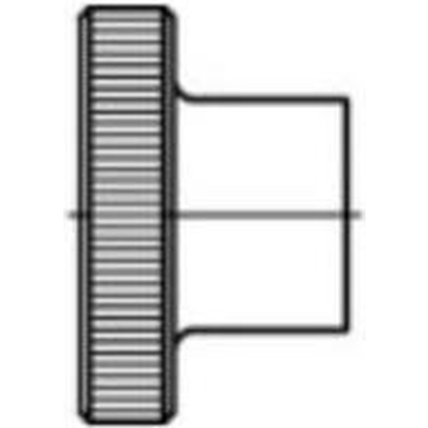 TOOLCRAFT 107570 Kartelmoeren M6 DIN 466 Staal 50 stuk(s)