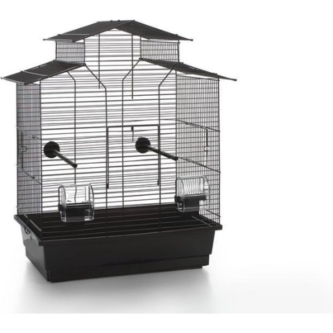 Beeztees Iza 2 Pagode - Vogelkooi - Zwart - 45x28x59,5 cm