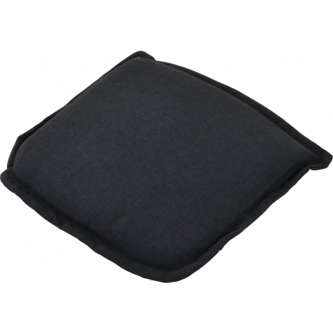 Stoelkussen - antraciet - binnen en buiten - 46 x 47 cm - tuinstoel kussen -