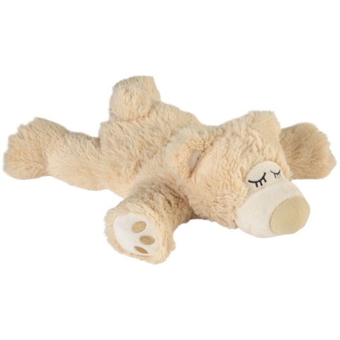 Warmte/magnetron opwarm knuffel - Teddybeer - beige - 30 cm - pittenzak -