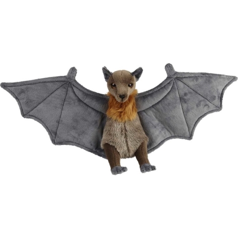 Pluche vleermuis knuffeldier - grijs - 36 cm - Vleermuizen knuffels -