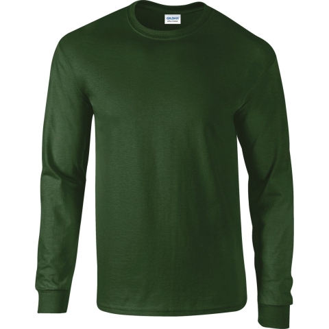 Gildan G2400 Ultra Cotton™ Long Sleeve T-Shirt - Forest Green - XXL