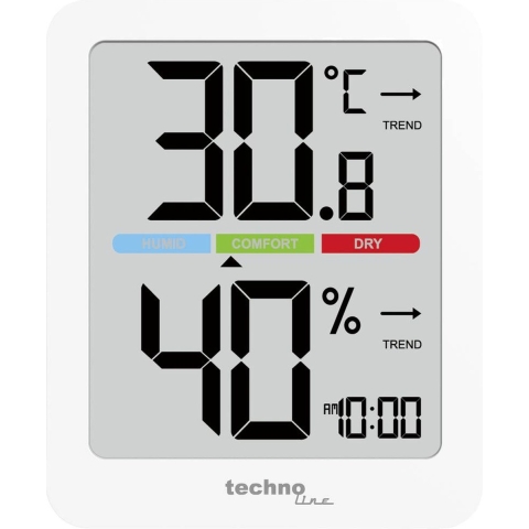 Techno Line WS 9456 WS9456 Thermo- en hygrometer Wit