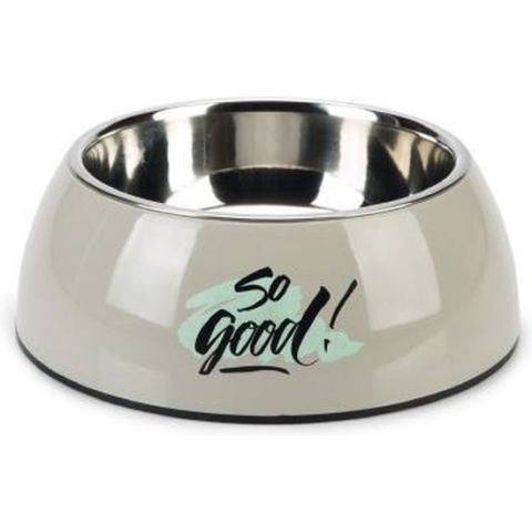 Beeztees plastic eetbak hond So Good grijs 22 cm