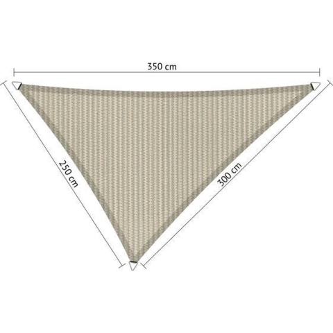 Driehoek ongelijkzijdig 2,50x3,00x3,50 m Sahara Sand - Shadow comfort