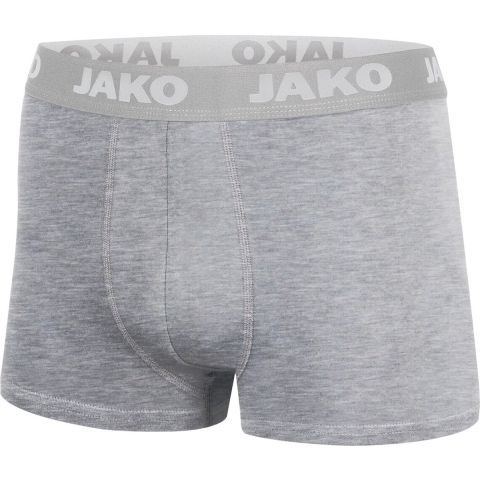 JAKO 6204 Boxershort Basic - 2-Pack - Grijs Gemeleerd - M