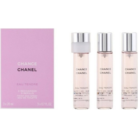 Chance Eau Tendre eau de toilette twist and spray navullingen, 3x 20 ml