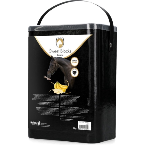 Excellent Sweet Banana Blocks - De gezonde en smakelijke traktatie of beloning voor het paard - Geschikt voor paarden - Banaan - 3kg