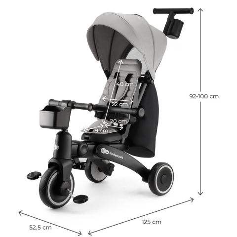 Driewieler Kinderkraft Jazz2 Rocket Grey