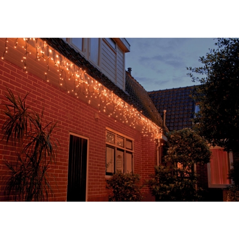 Ijspegelverlichting lichtsnoeren met 400 warm witte lampjes 16 x 0,35 meter -