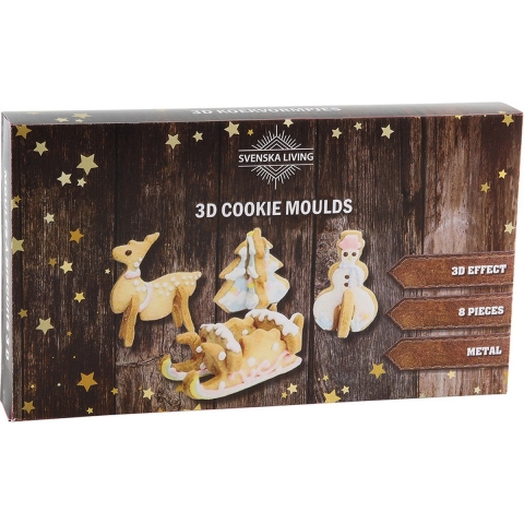 24x stuks kerst thema koekvormpjes/uitsteek vormpjes -