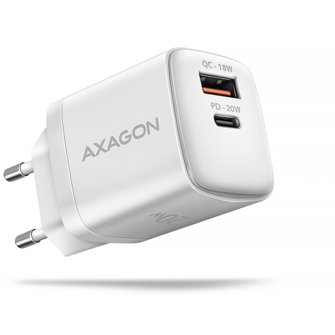 AXAGON AXAGON ACU-PQ20W wall charger QC3.0/AFC/FCP + PD type-C, 20 W - weiß Laad- en managementsysteem