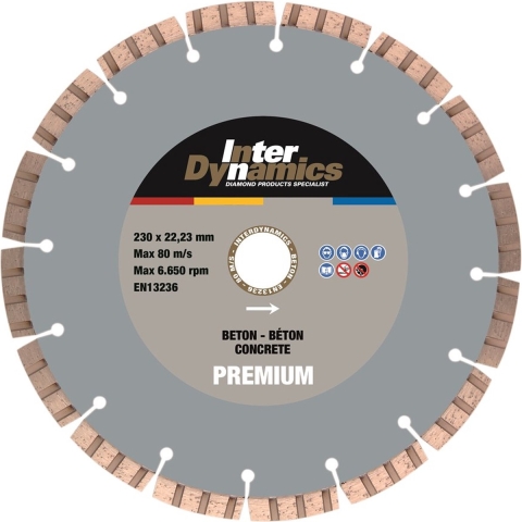 Inter Dynamics Diamantzaag Beton Premium | 230 x 22,23mm - 310230