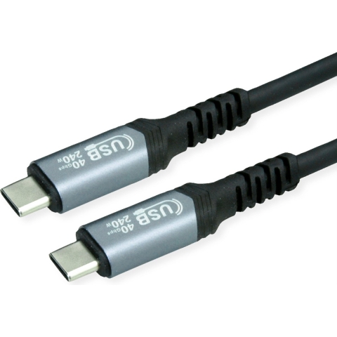 VALUE USB4 Gen3x2 Kabel, C-C, M/M, 40Gbit/s, 240W , zwart, 1 m