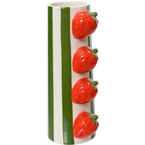Vaas dolomiet streep-aardbei H20.7cm