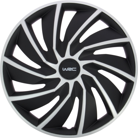WRC Wieldoppen 16 inch - zilver/zwart - 4st